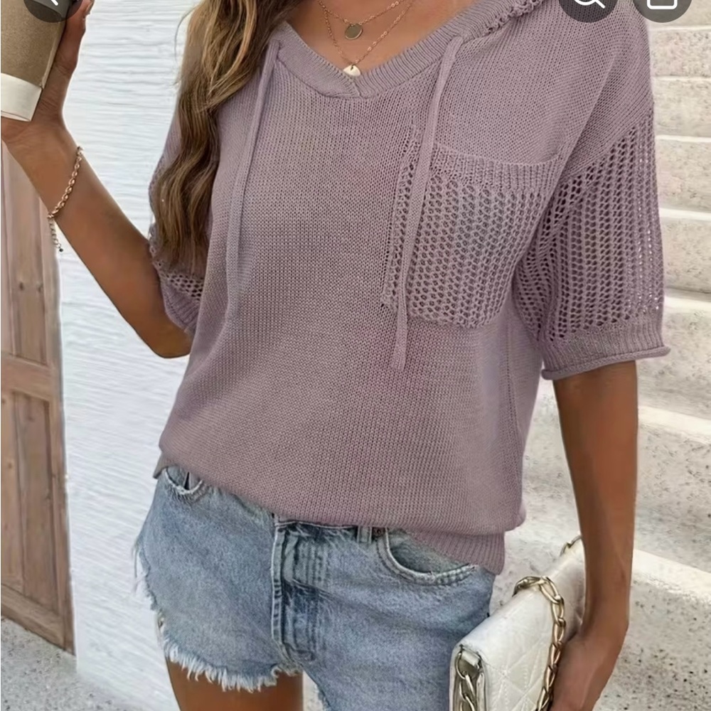 Lavender Knit Women's Sweater